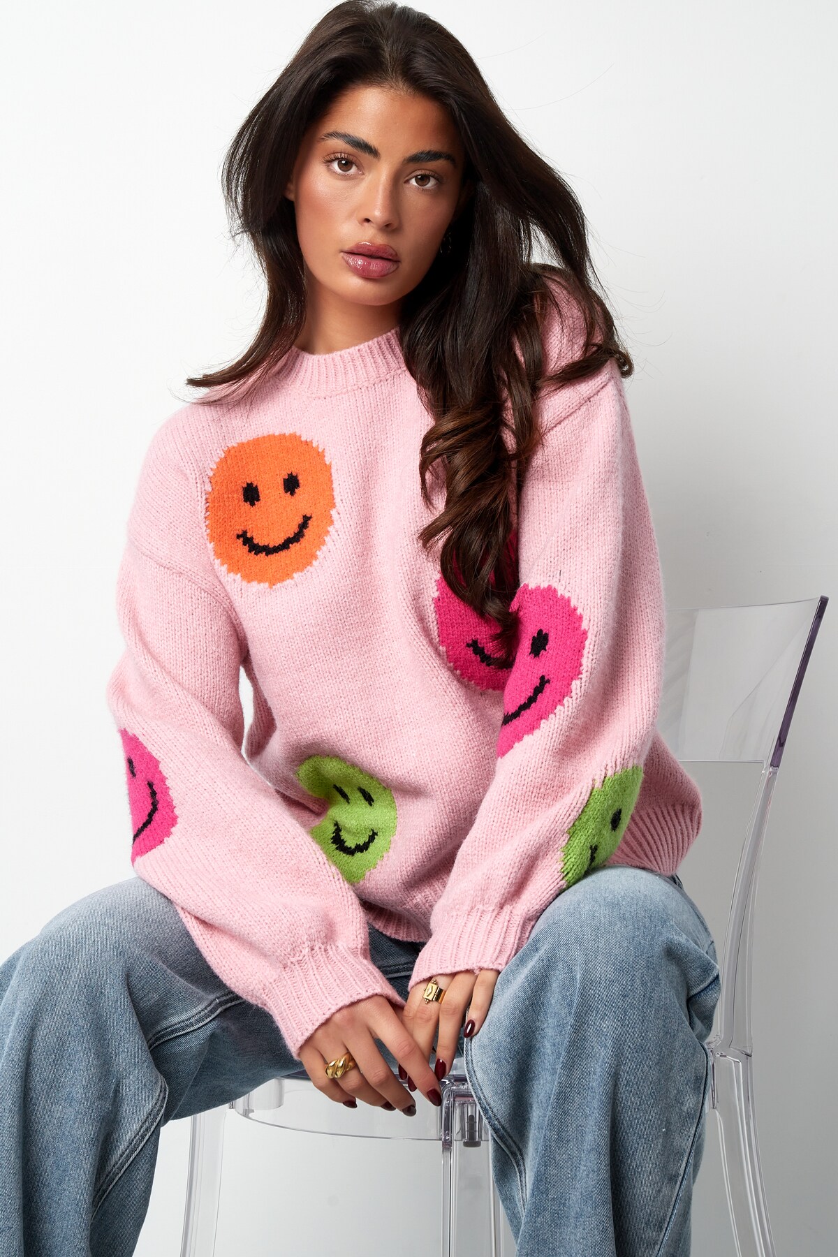 Pull en tricot Smiley - lilas h5 Image8